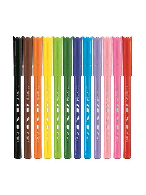 MAPED Filctoll készlet, 2 mm, kimosható, MAPED "Color'Peps Ocean", 12 különböző szín