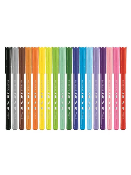 MAPED Filctoll készlet, 2 mm, kimosható, MAPED "Color'Peps Ocean", 18 különböző szín