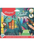 MAPED Filctoll készlet, 5 mm, kimosható, vastag, MAPED "Jungle Fever", 12 különböző szín