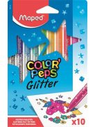 MAPED Filctoll készlet, 2,8 mm, csillámos, MAPED "Color'Peps Glitter", 10 különböző szín
