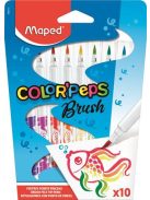 MAPED Filctoll készlet, kimosható, ecsetjellegű, MAPED "Color ’Peps Brush", 10 különböző szín