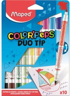   MAPED Filctoll készlet, MAPED "Color'Peps Duo Tip", 10 különböző szín