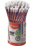 MAPED Grafitceruza radírral ceruzatartó, HB, háromszögletű, MAPED "Black'Peps Navy"