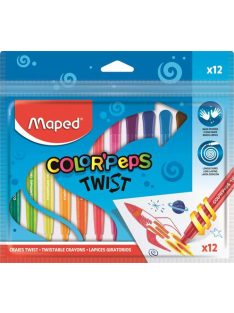   MAPED Zsírkréta, kitekerhető, MAPED "Color'Peps", 12 különböző szín
