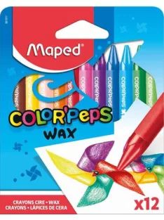   MAPED Zsírkréta, MAPED "Color'Peps Wax", 12 különböző szín