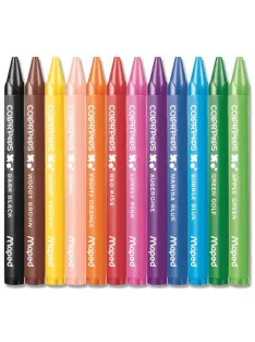  MAPED Zsírkréta, MAPED "Color'Peps Wax", 12 különböző szín