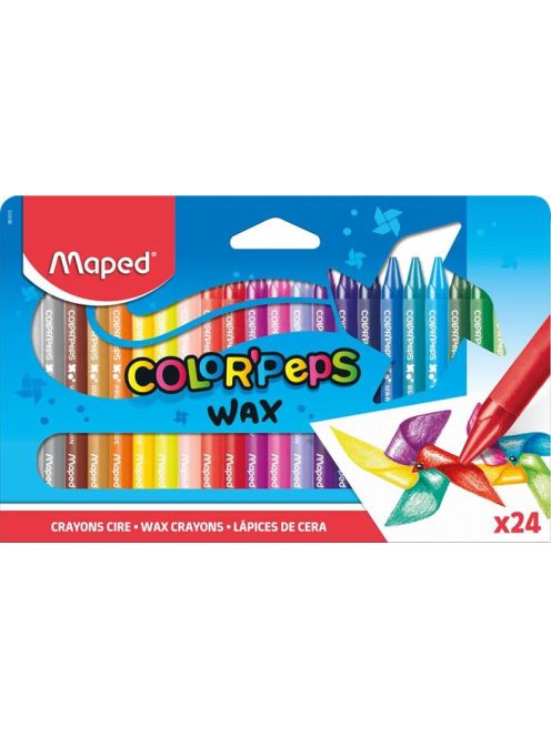 MAPED Zsírkréta, MAPED "Color'Peps Wax", 24 különböző szín