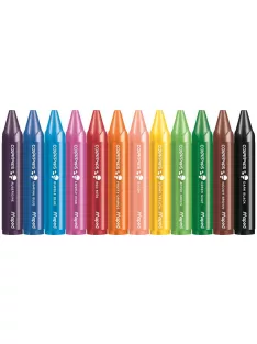   MAPED Zsírkréta, vastag, MAPED "Color'Peps MAXI Wax", 12 különböző szín