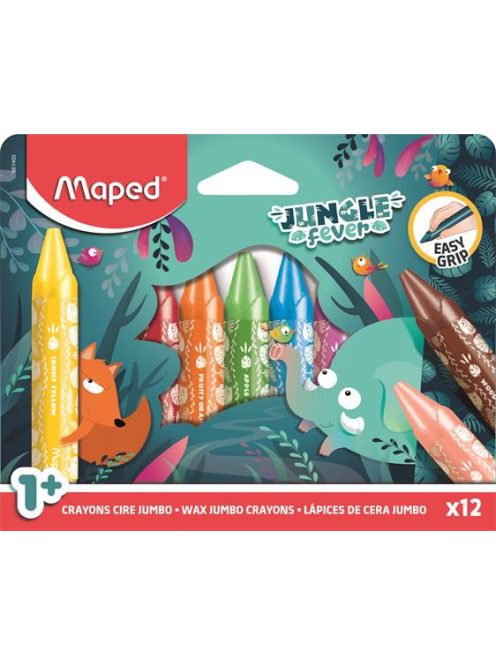 MAPED Zsírkréta, vastag, MAPED "Jungle Fever", 12 különböző színben