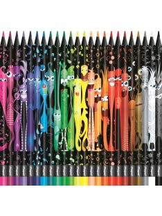   MAPED Színes ceruza készlet, háromszögletű, MAPED "Color'Peps Monster" 24 különböző szín