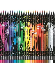   MAPED Színes ceruza készlet, háromszögletű, MAPED "Color'Peps Monster" 24 különböző szín