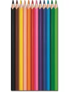 MAPED Színes ceruza készlet, háromszögletű, MAPED "Color'Peps Strong", 12 különböző szín
