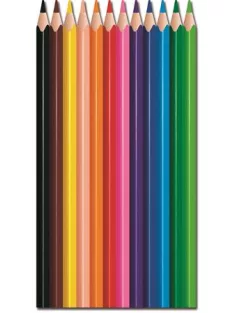   MAPED Színes ceruza készlet, háromszögletű, MAPED "Color'Peps Strong", 12 különböző szín