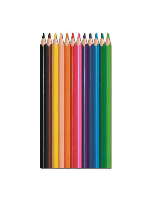 MAPED Színes ceruza készlet, háromszögletű, MAPED "Color'Peps Strong", 12 különböző szín