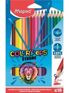   MAPED Színes ceruza készlet, háromszögletű, MAPED "Color'Peps Strong", 18 különböző szín