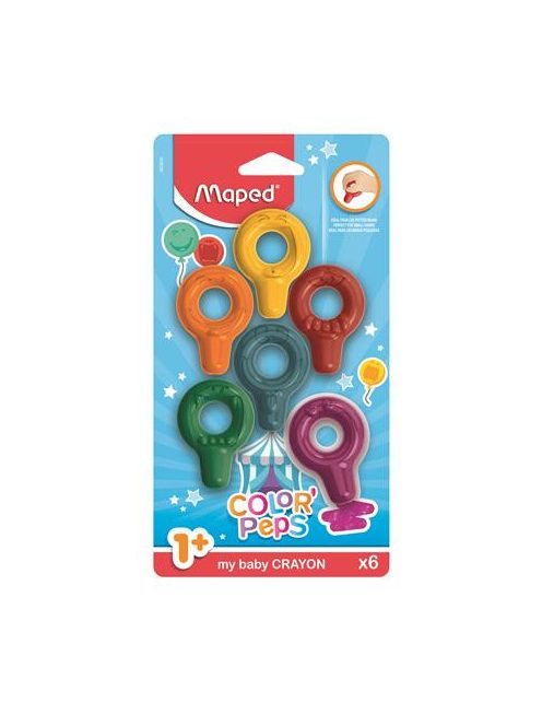 MAPED Zsírkréta, MAPED "Color'Peps Baby", 6 különböző szín