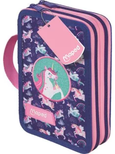   MAPED Tolltartó, töltött, 2 emeletes, cipzáras, MAPED, unikornis