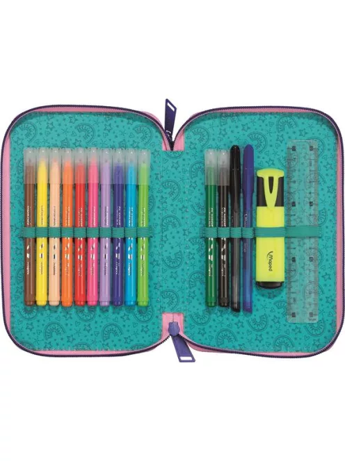 MAPED Tolltartó, töltött, 2 emeletes, cipzáras, MAPED, unikornis