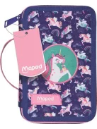 MAPED Tolltartó, töltött, 2 emeletes, cipzáras, MAPED, unikornis