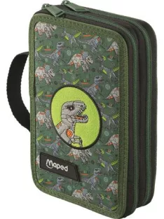   MAPED Tolltartó, töltött, 2 emeletes, cipzáras, MAPED, dinoszaurusz