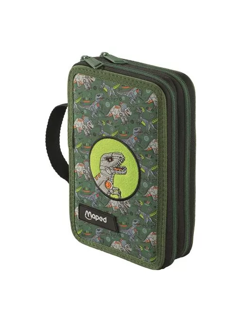 MAPED Tolltartó, töltött, 2 emeletes, cipzáras, MAPED, dinoszaurusz