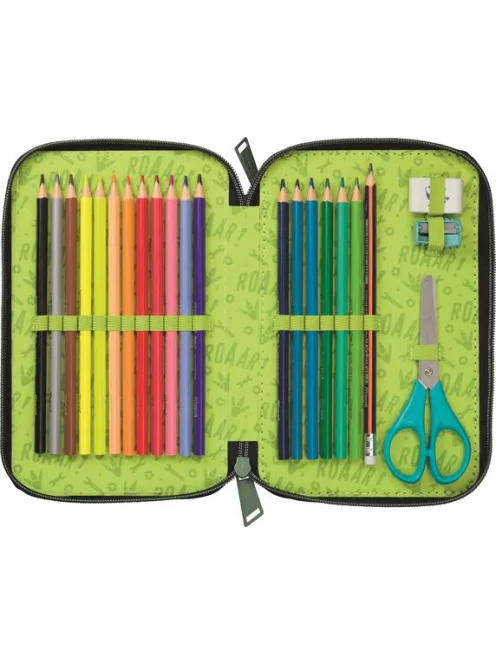 MAPED Tolltartó, töltött, 2 emeletes, cipzáras, MAPED, dinoszaurusz