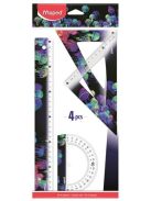 MAPED Vonalzókészlet, műanyag, 4 darabos, MAPED "Deepsea Paradise"