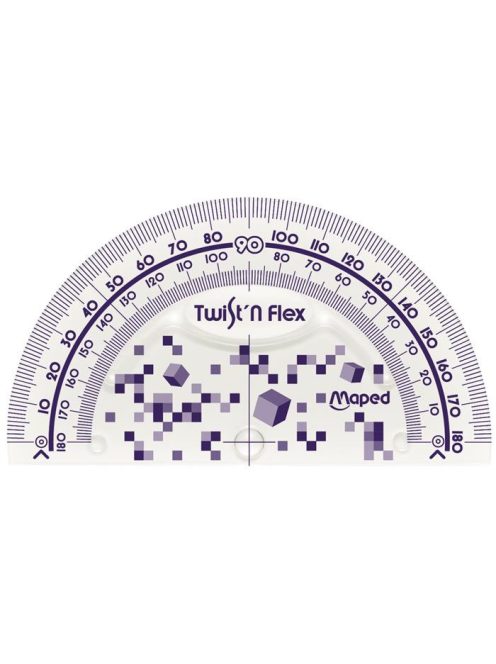 MAPED Vonalzókészlet, műanyag, törhetetlen, 3 darabos, MAPED "Pixel Party Twist'n Flex"