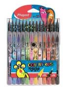MAPED Filctoll és színes ceruza készlet, MAPED "Color'Peps Monster" 12+15 különböző szín