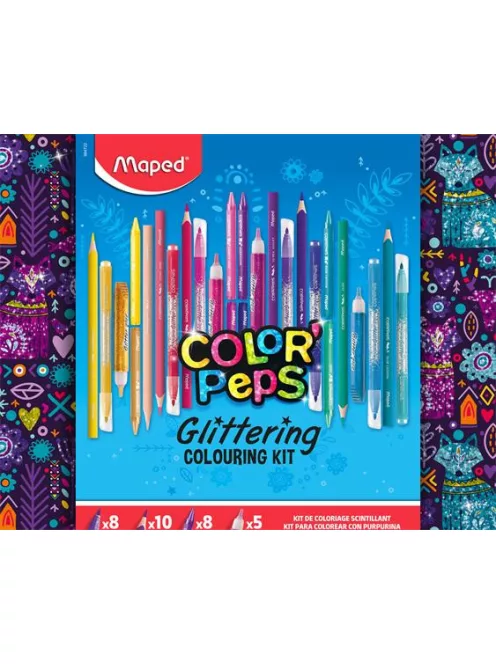 MAPED Csillámos színező készlet, MAPED "Color'Peps", 31 darabos