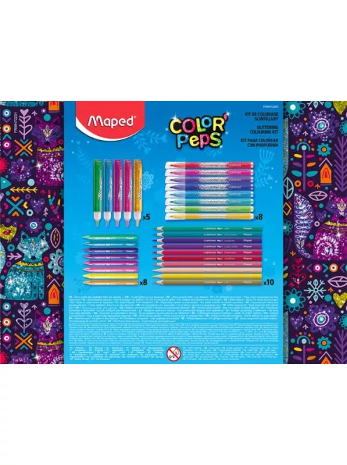 MAPED Csillámos színező készlet, MAPED "Color'Peps", 31 darabos