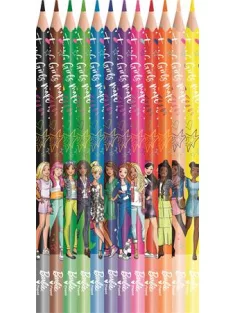   MAPED BB Színes ceruza készlet, háromszögletű, MAPED "Barbie", 12 különböző szín