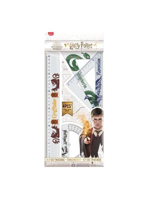 MAPED HP Vonalzókészlet, műanyag, 4 darabos, MAPED "Harry Potter Teens"