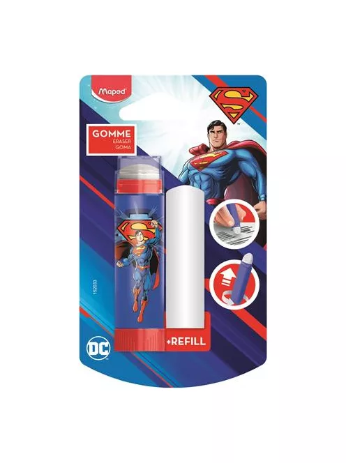 MAPED Radírstift, pótbéllel, MAPED "Superman"