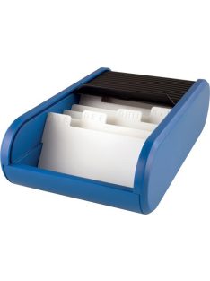   HELIT Névjegytartó, 300 db-os, rolós, fekvő, HELIT "Linear", kék