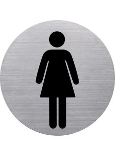   HELIT Információs tábla, rozsdamentes acél, HELIT, női mosdó