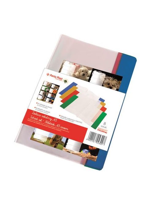 PANTA PLAST Füzet- és könyvborító + füzetcímke, A5, PVC,  PANTA PLAST