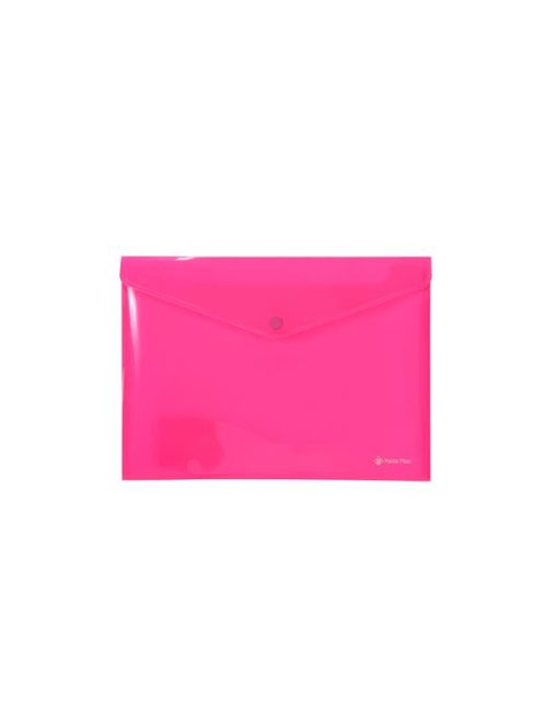 PANTA PLAST Irattartó tasak, A4, PP, patentos, PANTA PLAST, neon pink