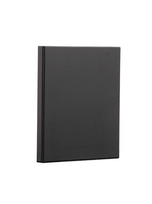 PANTA PLAST Gyűrűs könyv, panorámás, 4 gyűrű, 40 mm, A4, PVC, PANTA PLAST, fekete