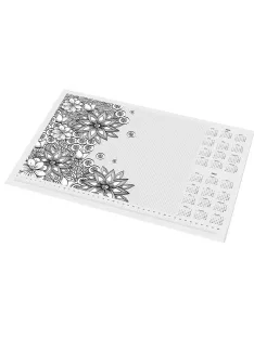   PANTA PLAST Könyökalátét, A3, 410x297 mm, színezhető, 2026/27, PANTA PLAST, "virágos"