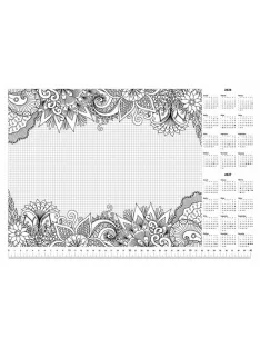   PANTA PLAST Könyökalátét, A3, 410x297 mm, színezhető, 2025/26, PANTA PLAST, "virágos"