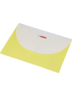   PANTA PLAST Irattartó tasak, A4, PP, patentos, két zsebes, 200 mikron, PANTA PLAST, sárga