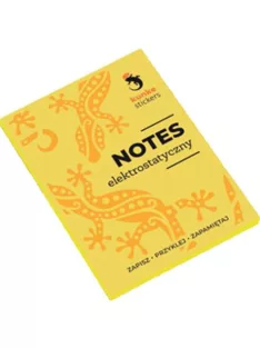   PANTA PLAST Jegyzettömb, elektrosztatikus, 70x98 mm, 100 lap, PANTA PLAST, sárga