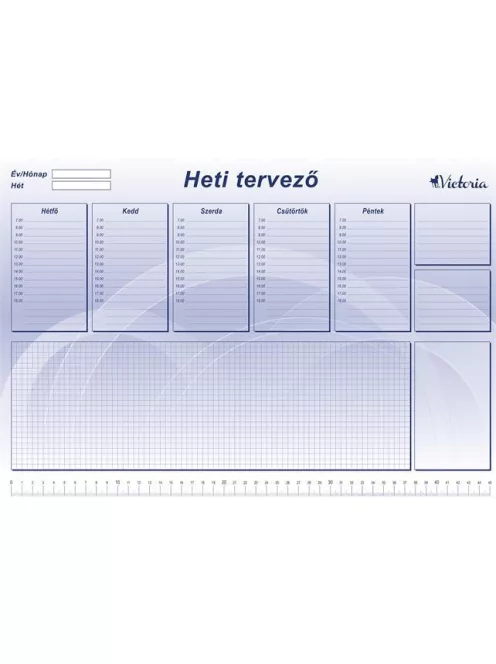 VICTORIA OFFICE Könyökalátét, 470x330 mm, heti tervezővel, VICTORIA OFFICE