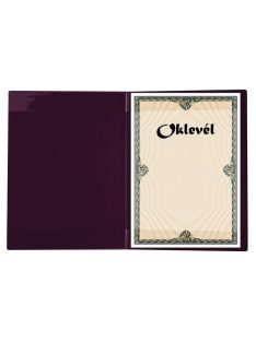   VICTORIA OFFICE Oklevéltartó, plüss, A4, VICTORIA OFFICE, bordó