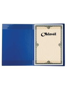   VICTORIA OFFICE Oklevéltartó, plüss, A4, VICTORIA OFFICE, kék