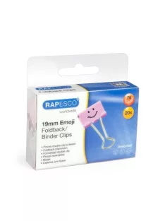   RAPESCO Bindercsipesz, 19 mm, "Fun", RAPESCO, világos rózsaszín