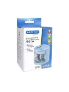 RAPESCO Hegyező, kétlyukú, asztali, elemes, USB töltővel, RAPESCO"PS12-USB", világoskék