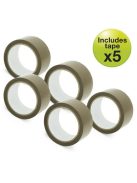 RAPESCO Csomagzáró gép, RAPESCO "Germ-Savvy® 960", 5 db barna csomagolószalaggal, 1 db késsel