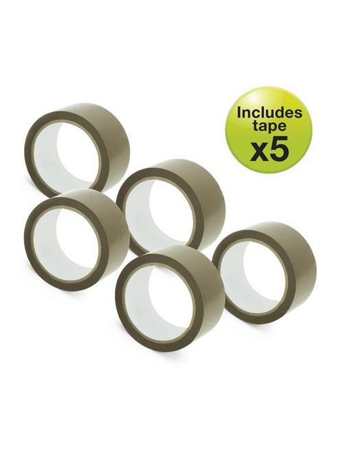 RAPESCO Csomagzáró gép, RAPESCO "Germ-Savvy® 960", 5 db barna csomagolószalaggal, 1 db késsel